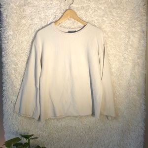 ⚡️ 5/$25 Cream Bell-Sleeve Cotton Sweatshirt